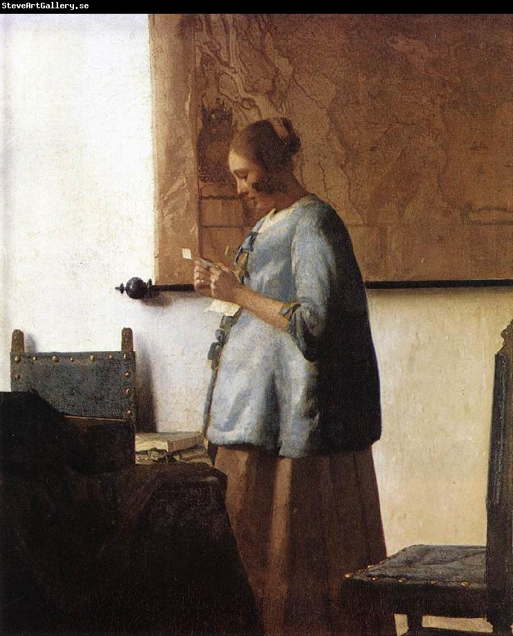 Jan Vermeer Woman in Blue Reading a Letter